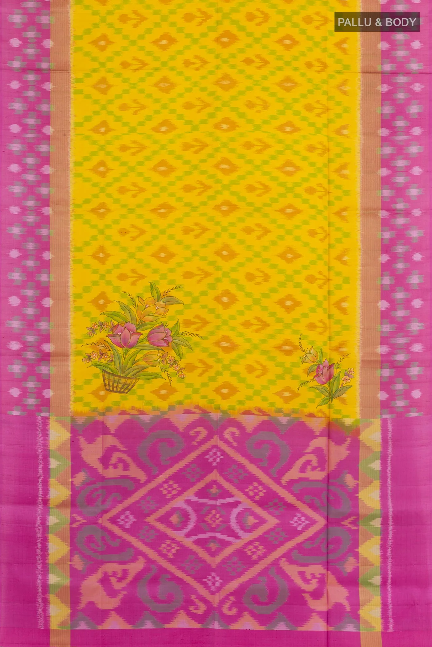 Yellow Soft Silk Saree - Image 3