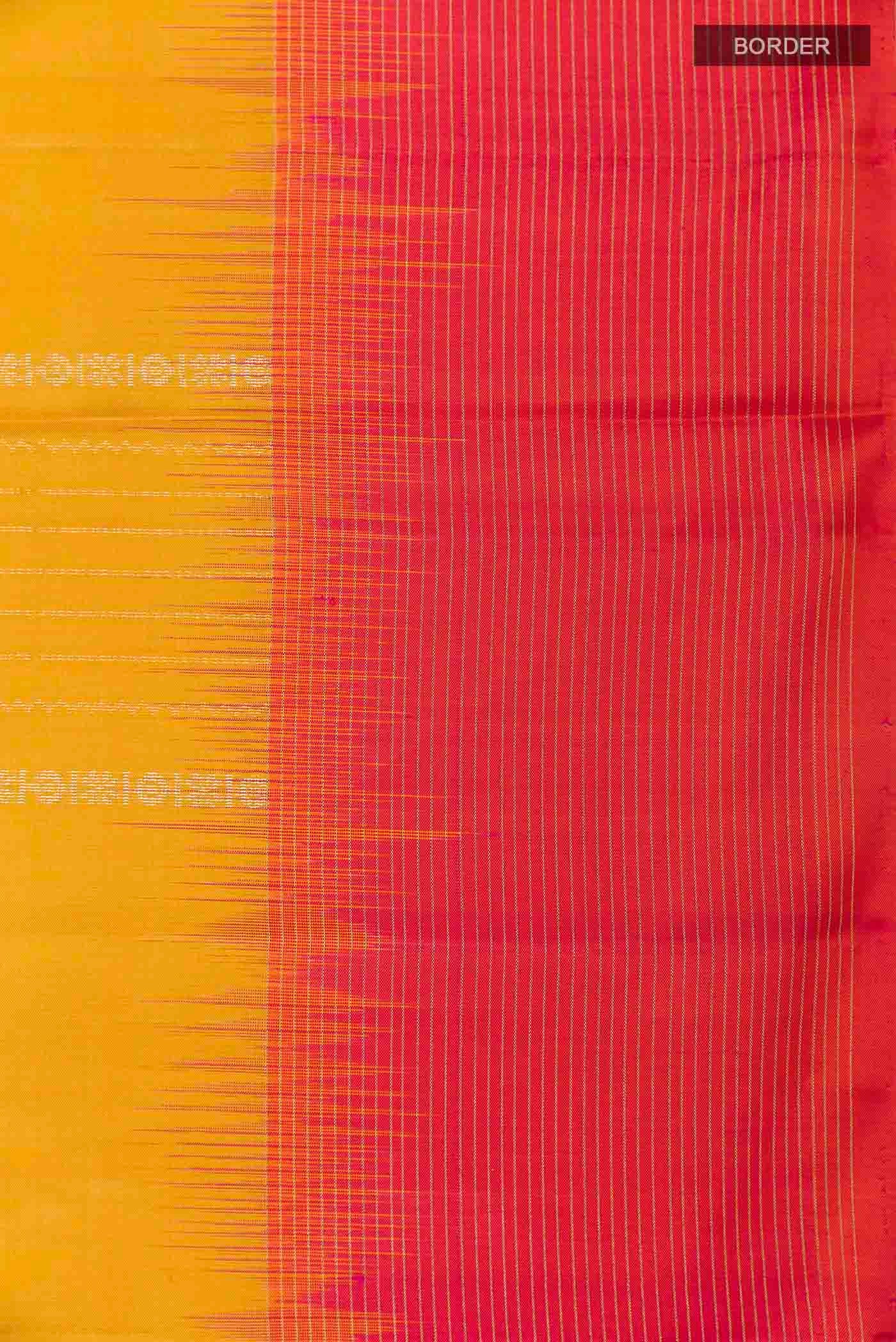 Yellow Soft Silk Saree - Image 3