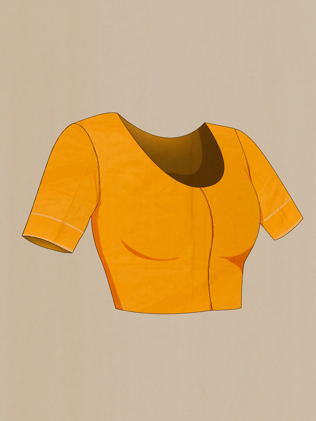 Yellow Soft Silk Saree - Image 2