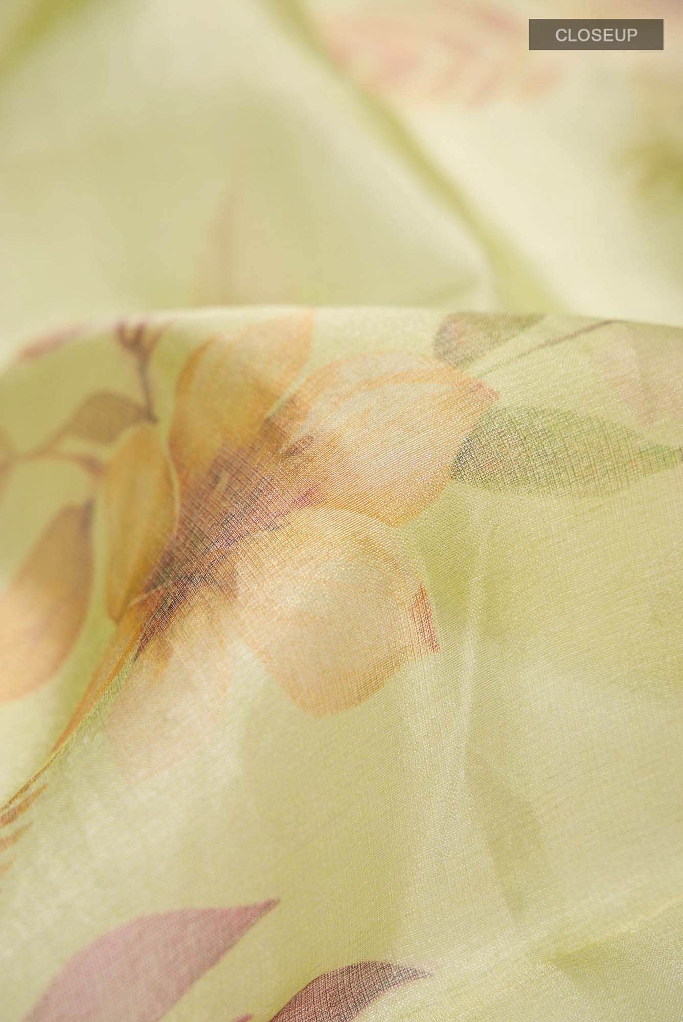 Yellow Tissue Silk Saree - Image 8