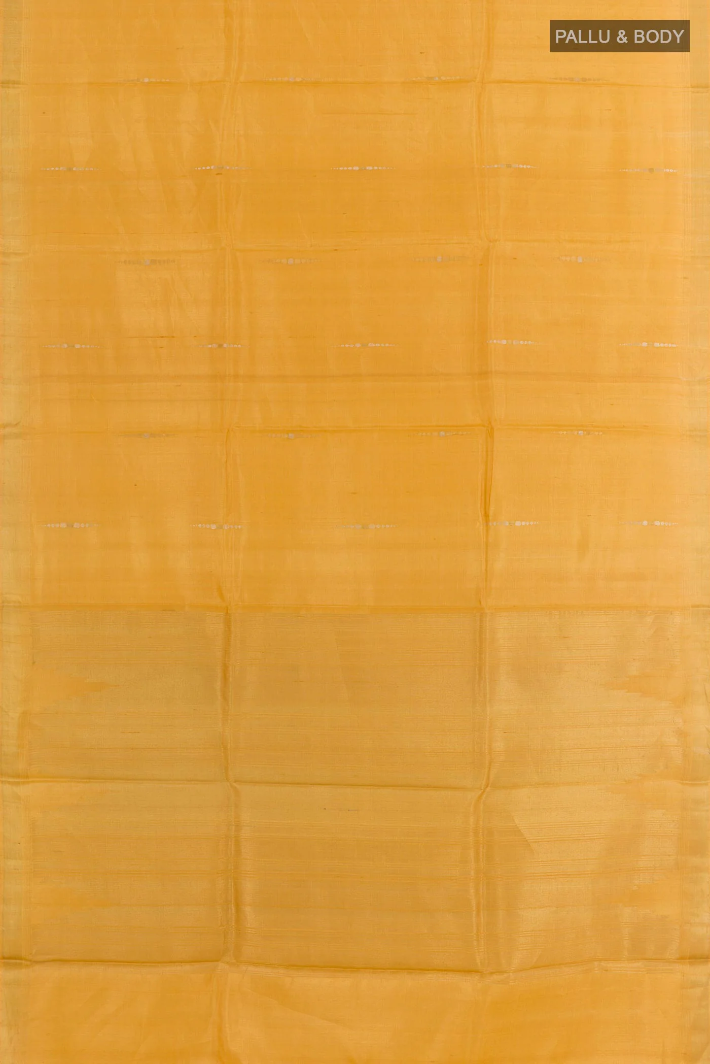 Yellow Tussar Silk Saree - Image 3