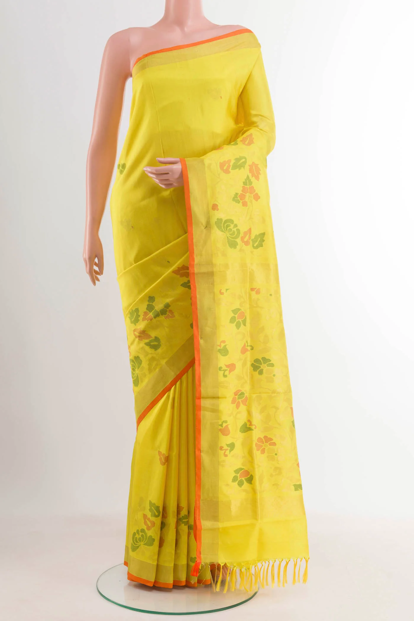 Yellow Uppada Silk Saree