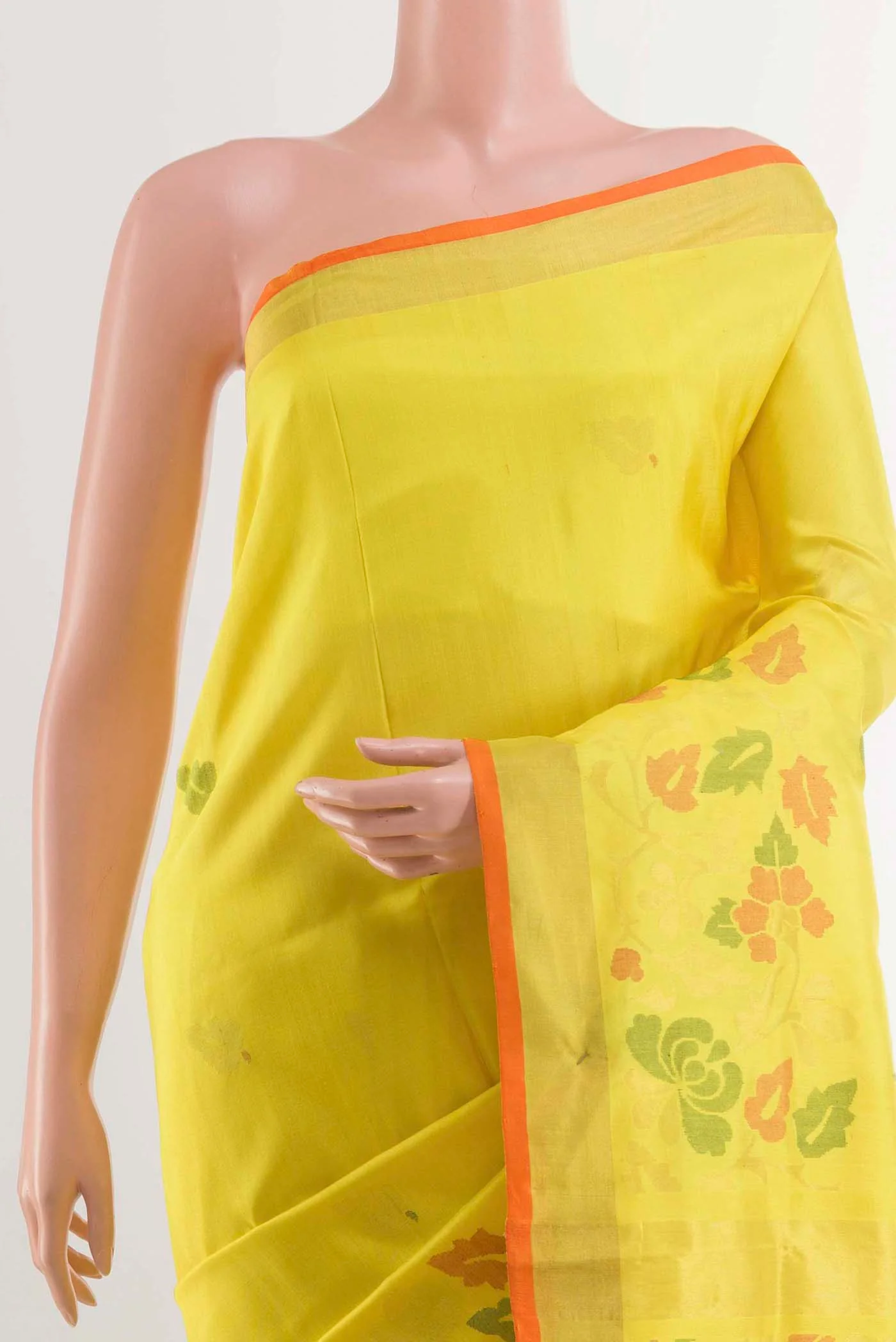 Yellow Uppada Silk Saree - Image 2