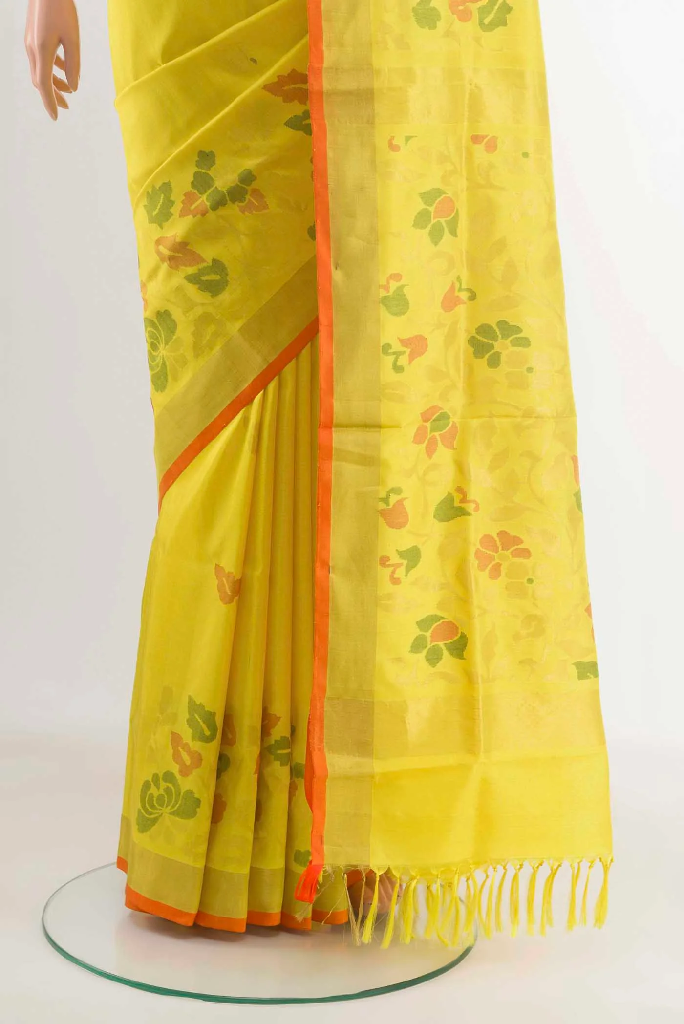 Yellow Uppada Silk Saree - Image 3