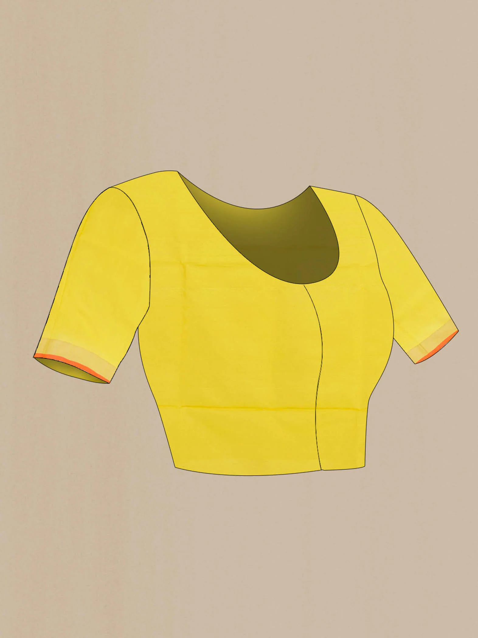 Yellow Uppada Silk Saree - Image 4