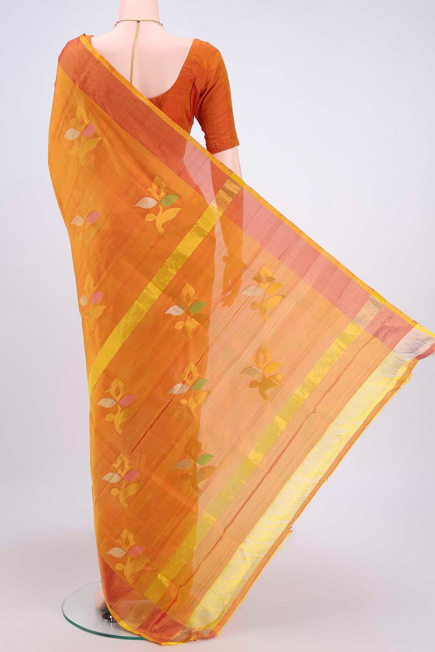 Yellow Uppada Silk Saree - Image 3