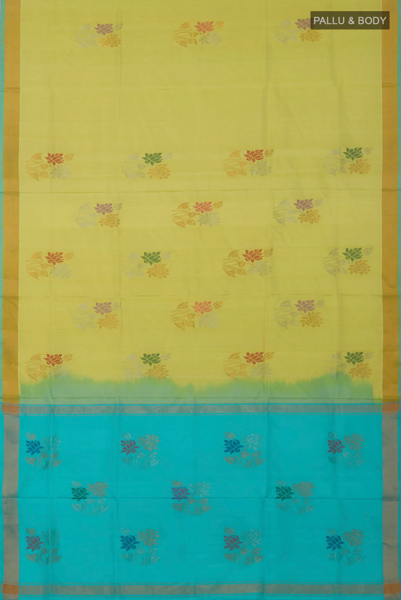 Lemon Yellow Uppada Silk Saree - Image 5