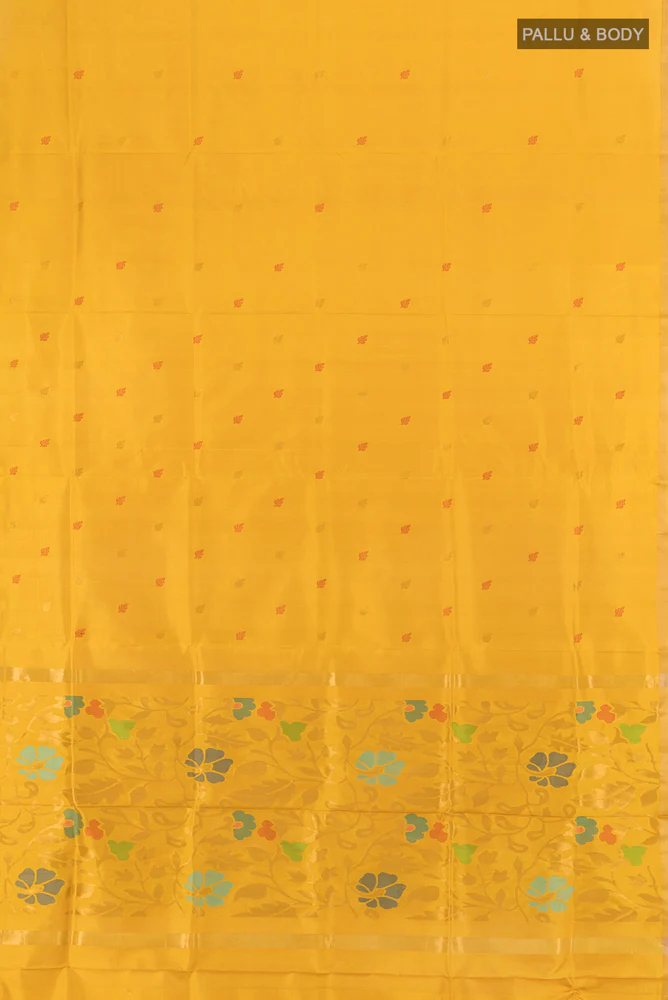 Yellow Uppada Silk Saree - Image 5