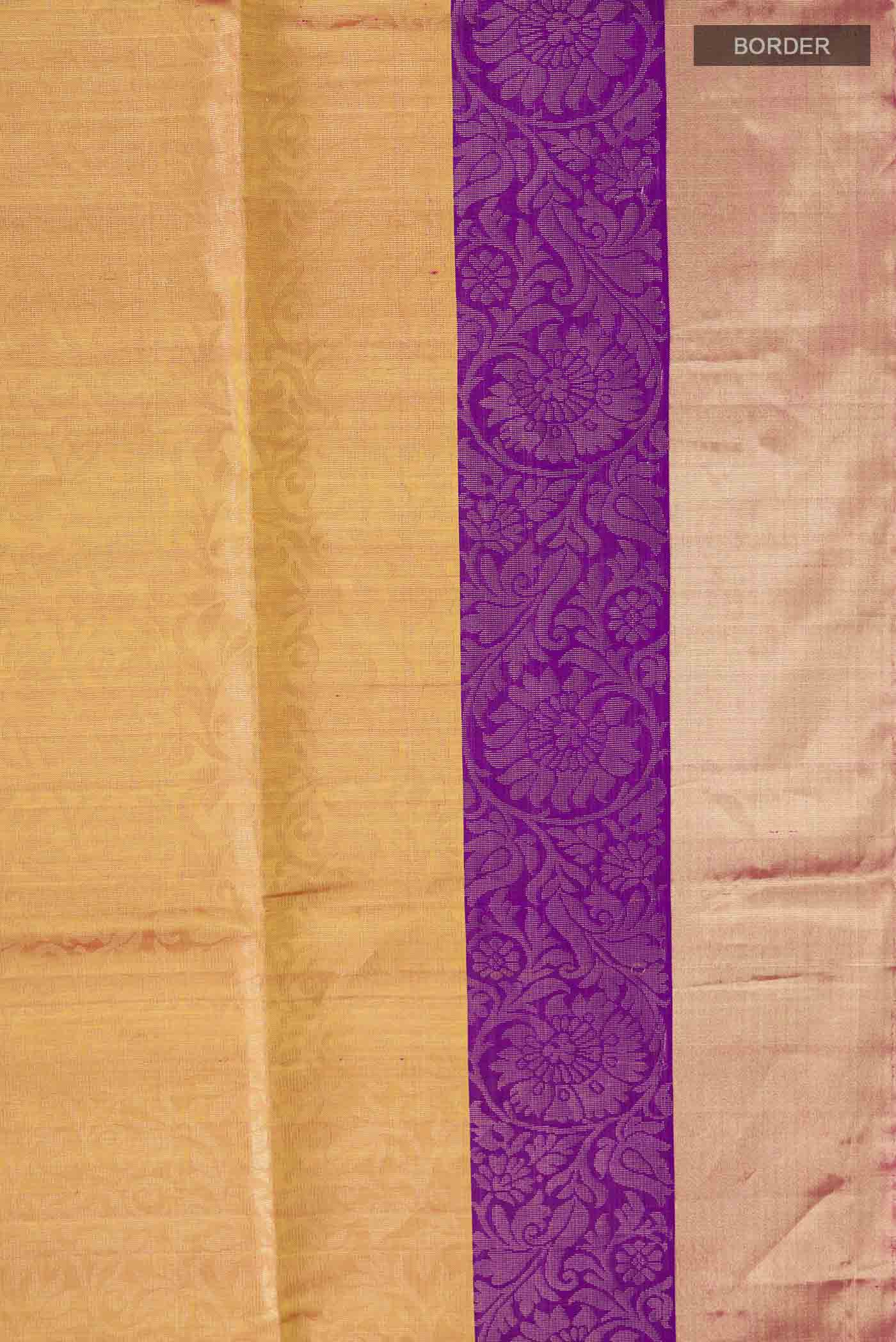 Yellow with Pink Color Soft Silk Saree - Image 3
